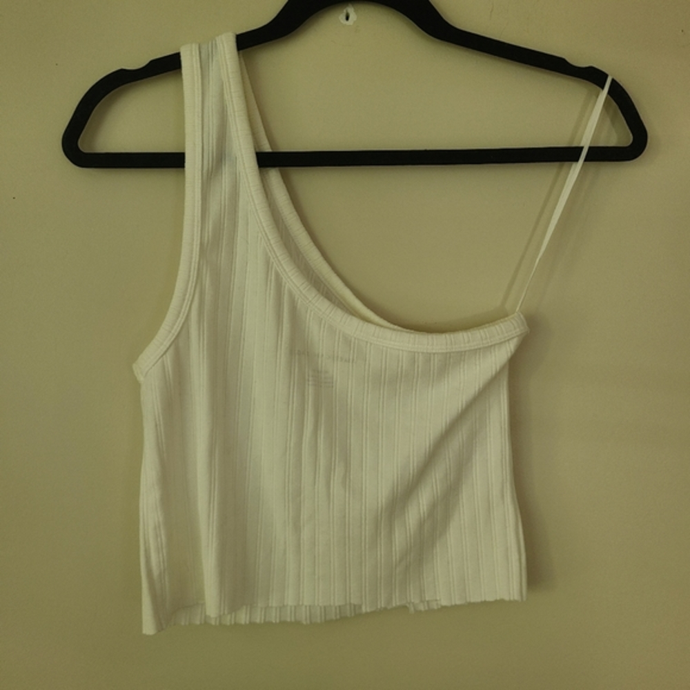 American Eagle One Shoulder White Top - Picture 3 of 4